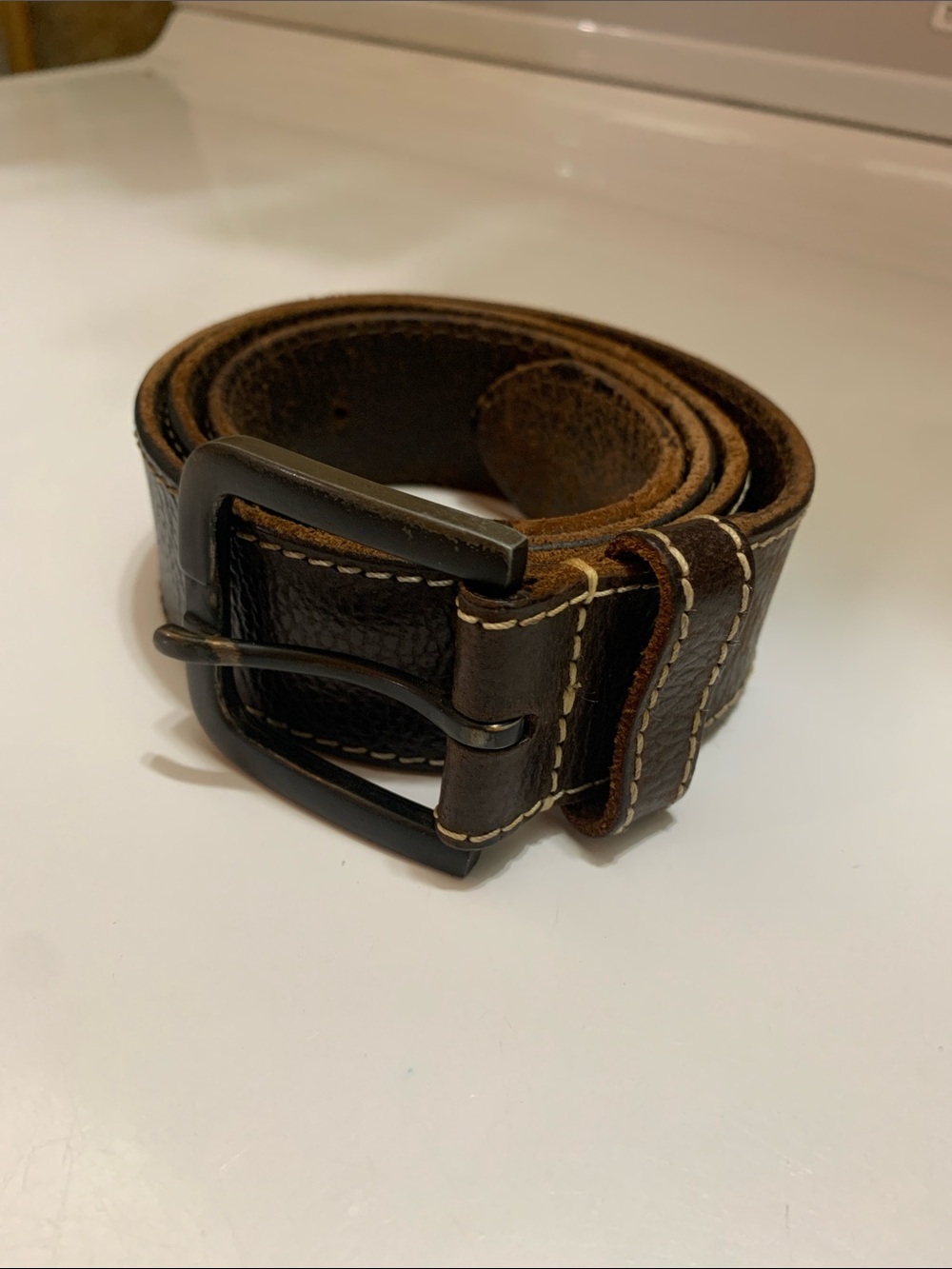 Timberland Dark Brown Leather Belt